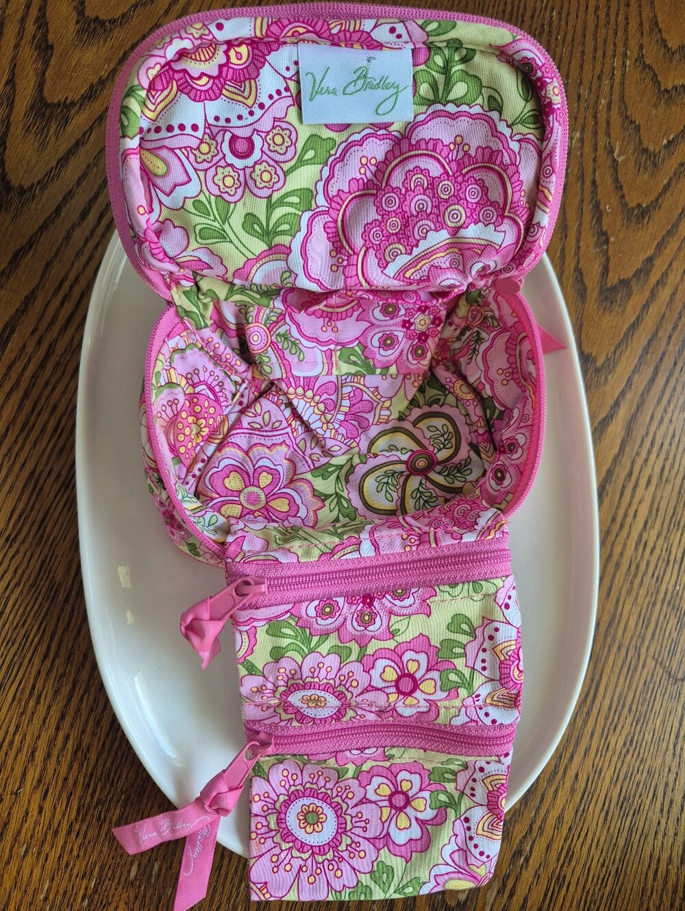 Vera Bradley Petal Pink Travel Jewelry Organizer